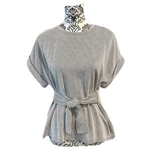 Express Textured Tie Waist Top